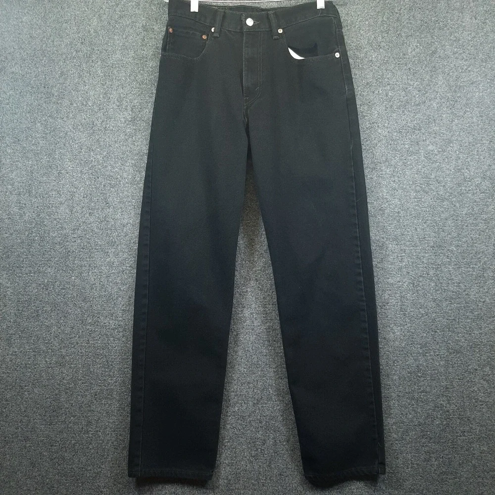 Levi's 550 Jeans Black Relaxed Fit Tapered Leg Size 32X34